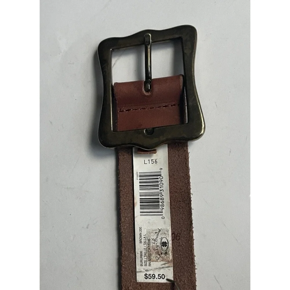 Lucky Brand Leather Belt Stitched Embroidery Size‎ L
